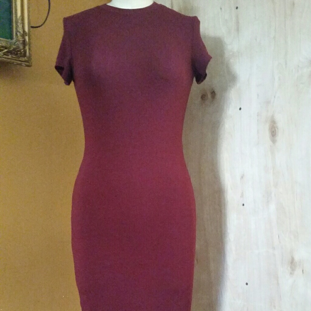 Dark red maxi dress